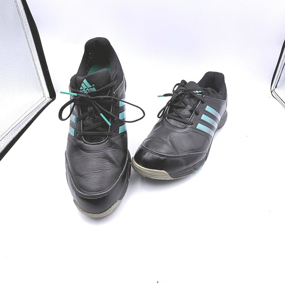 adidas Other - Adidas Adipower Golf Shoes Size 8.5 US Black Teal Spiked Q46904